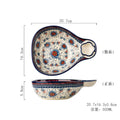 Axyaa Retro Floral Ceramic Dumpling Plate Set