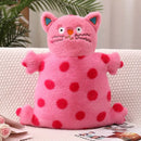 Axyaa Pink Cat Plush Hugging Pillow - Kids Stuffed Kitten Toy