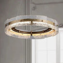 Axyaa Modern Gold Metal Round Chandelier for Luxe Living Spaces