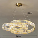 Axyaa Crystal Chandelier Pendant Lamp for Modern Interior Lighting