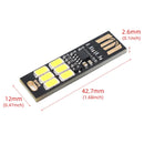 Axya Mini LED Book Light USB Card Keychain Night Light 1W Dimming Pocket Light