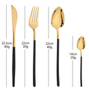 Axyaa 16-Piece Stainless Steel Christmas Dinnerware Set Luxury Cutlery & Tableware