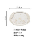 Axyaa French Embossed Plate - Elegant Western Dish for Pasta, Salad, and Desserts
