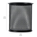Axyaa Mesh Pencil Cup Pen Holder Black Metal Desktop Organizer