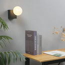 Axyaa Modern LED Glass Wall Sconce - Gold/Black Iron Light
