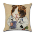 Axyaa Cartoon Mouse Linen Pillowcase for Home Party and Car Decor