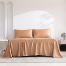 Axyaa Bamboo Flat Sheet: Luxury Silky Bed Cover, Single-Double-King-Queen Sizes
