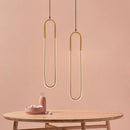 Axyaa Nordic LED U-shaped Bar Chandelier for Modern Minimalist Living Spaces