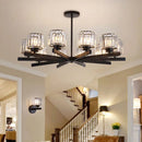 Axyaa Modern Minimalist Black Chandelier LED Indoor Hanging Light