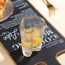 Axyaa Gold Rim Heart Pattern Glass Tumbler - 210ml - Nordic Style - 1 Pc