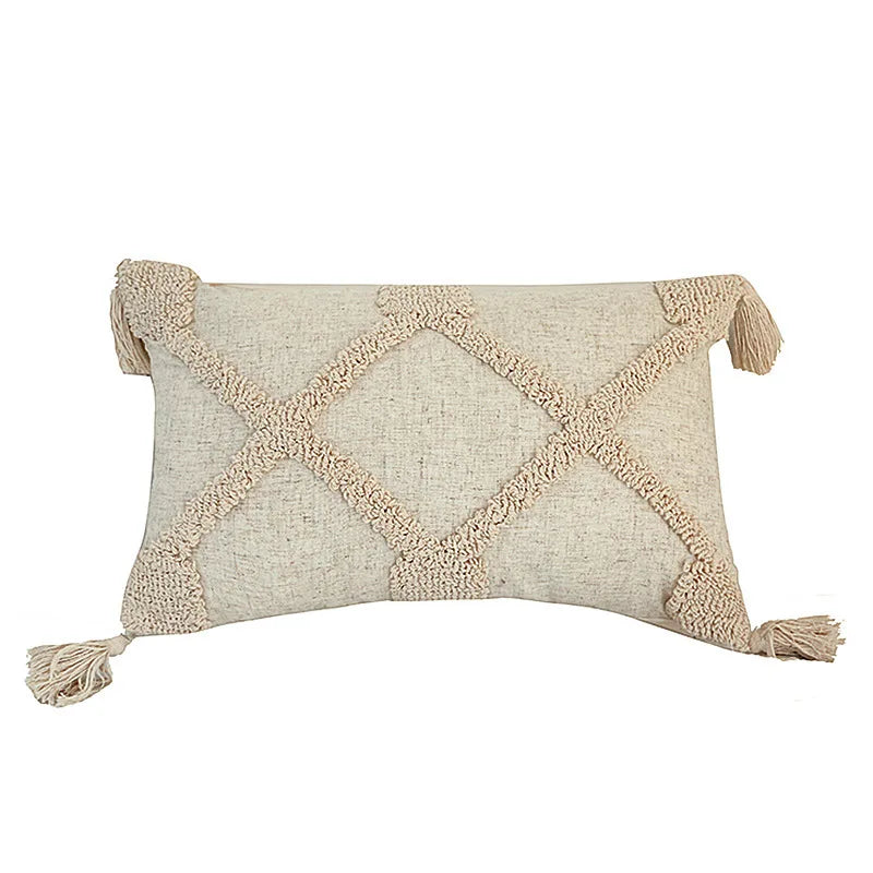 Tufted Rainbow Cushion Cover for Home Decor Axyaa Brand