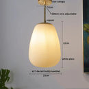 Axyaa Japanese Style LED Glass Copper Pendant Chandelier Fixture