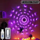 Axyaa Spider Web Light String: Halloween Indoor/Outdoor Ghost Festival Decoration