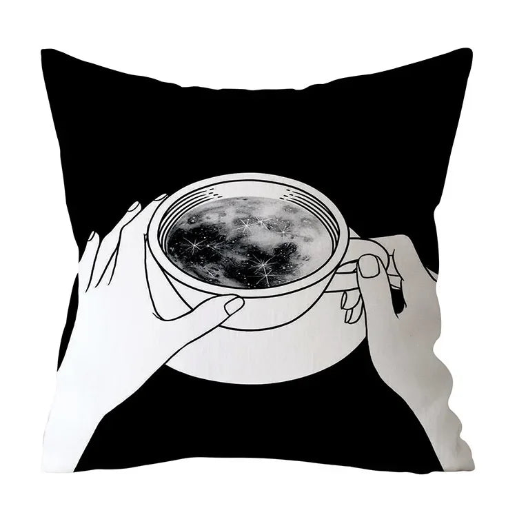 Axyaa Art Pattern Throw Pillow Case for Home Sofa Seat Room Decor