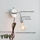 Axyaa Flexible Arm LED Wall Light Colorful Glass Bedside Sconce
