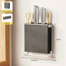 Axyaa Wall Mount Cutlery Holder Knife Chopstick Organizer Rack Kitchen Utensil Storage