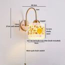 Axyaa Shell Resin LED Wall Lamp for Indoor Bedroom Decor Lighting