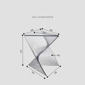 Axyaa Acrylic Geometric Design Side Table for Living Room, Sofa, Bedroom - Modern Minimalist Style