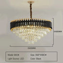 Axyaa Crystal Ceiling Chandelier: Luxury LED Pendant Lamp for Home Decor