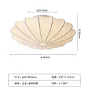 Axyaa Silk Light Japanese Ceiling Lamp: Zen Retro Style for Living Room, Study, Art