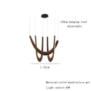 Axyaa Wood LED Pendant Light Luxury Chandelier for Living Room