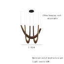 Axyaa Modern Wooden LED Pendant Light Chandelier for Living Room Villa