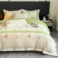 Axyaa Embroidered Luxury Fleece 4-Piece Winter Bedding Set
