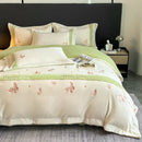 Axyaa Embroidered Luxury Fleece 4-Piece Winter Bedding Set