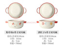 Axyaa 6-inch Kids Ceramic Steamed Egg Double Ear Bowl