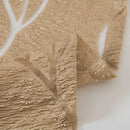Axyaa Cream Vintage Leaf Jacquard Sheer Curtains for Living Room