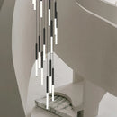 Axyaa Modern Stair Chandelier Pendant Light: LED Ceiling Lamp for Living Room