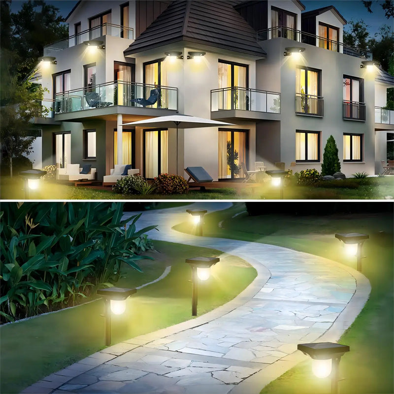 Axyaa Solar Garden Spot Light with Human Body Induction for Outdoor Pathway Lighting