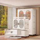 Axyaa Double-Door Foldable Wardrobe - Large Capacity Clothes/Quilts Storage, Bedroom/Living Room