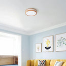 Axyaa Modern Wood LED Ceiling Lamp - Nordic Round Indoor Lighting for Home Decor