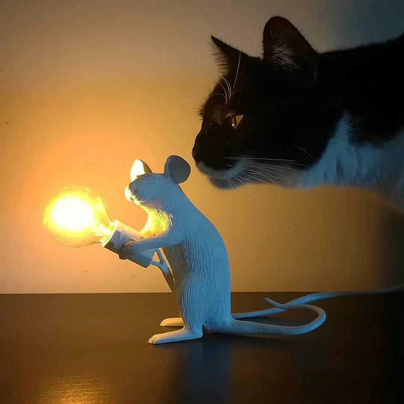 Axyaa Nordic Mouse Lamp LED Night Light for Home Room Decor
