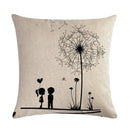 Axyaa Linen Pillowcase: Soft Printed Cover for Sofa, Car, or Home Décor