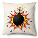 Axyaa Soft Plush POP Comic Portrait Cushion Cover - Home Decor Pillowcase