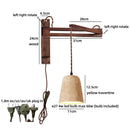 Axyaa Yellow Travertine LED Wall Light Fixture Glass Ball Vintage Industrial Bedroom Lamp