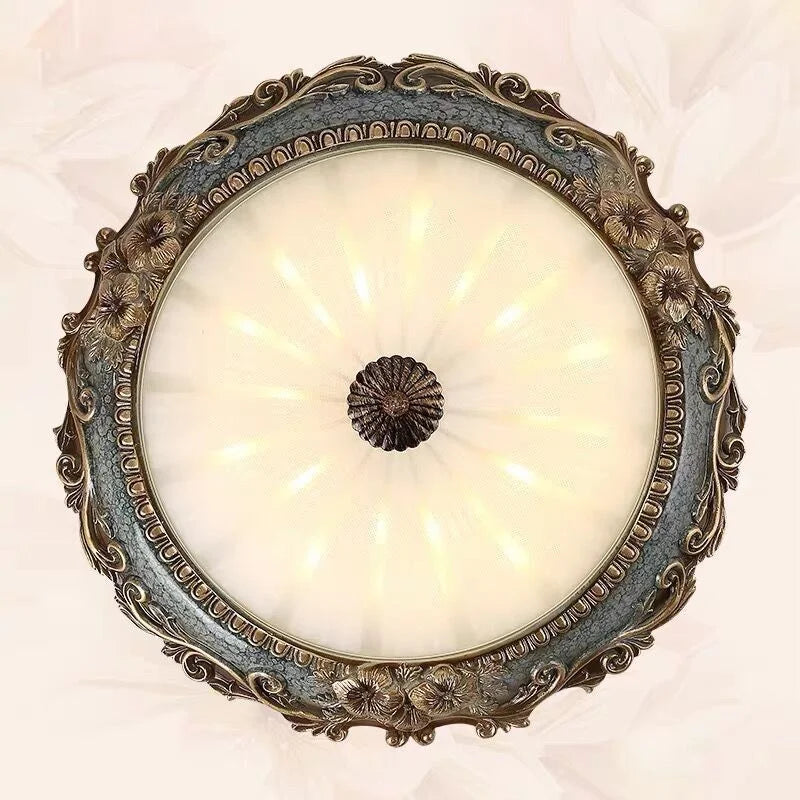 Axyaa Retro Round LED Bedroom Ceiling Chandelier