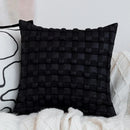 Axyaa Black Jacquard Sofa Cushion Cover: French Romantic Throw Pillow for Living Room