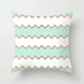 Axyaa Mint Green Geometric Printed Cushion Cover for Home Sofa Décor