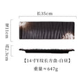 Axyaa Heart Rectangle Ceramic Sushi Plate - Personalized Rock Flat Plate
