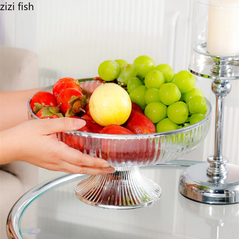 Axya Acrylic Fruit Plate Snack Tray Dessert Salad Bowl Refreshment Tray