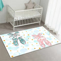 Axyaa Ballerina Girl Child Rug: Non-Slip Bedroom Decoration & Play Mat
