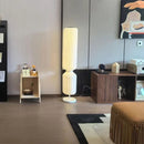 Axyaa Nordic Striped Floor Lamp: Minimalist Design, Warm LED Light for Home Decor.