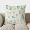 Axyaa Eucalyptus Leaf Pattern Throw Pillow Cover