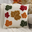 Axyaa Velvet Embroidered Fall Halloween Decorative Pillowcase Maple Leaf Pumpkin Sofa Cushion Covers