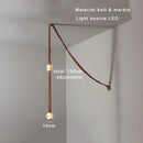 Axyaa Marble Designer Belt Pendant Light: Dimmable Luxury Chandelier