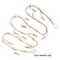 Wooden Bead Garland Photo Display Wall Decor by Axyaa