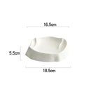 Axyaa White Mountain Shaped Ceramic Plate Set for Molecular Cuisine